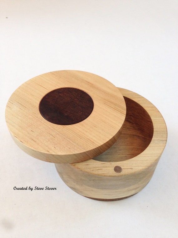 Salt Cellar Lidded Box Maple Box with Blackwood