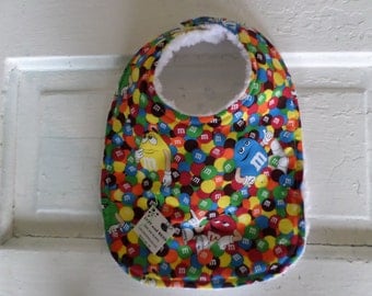 Adorable M & M's Baby Bib - FREE SHIPPING!!!!