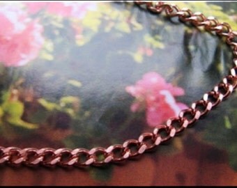 Solid Copper Chain Necklace CN622G - 3/16 of an inch wide- Available in 16, 18, 20, 22, 24 and 30 inch lengths.