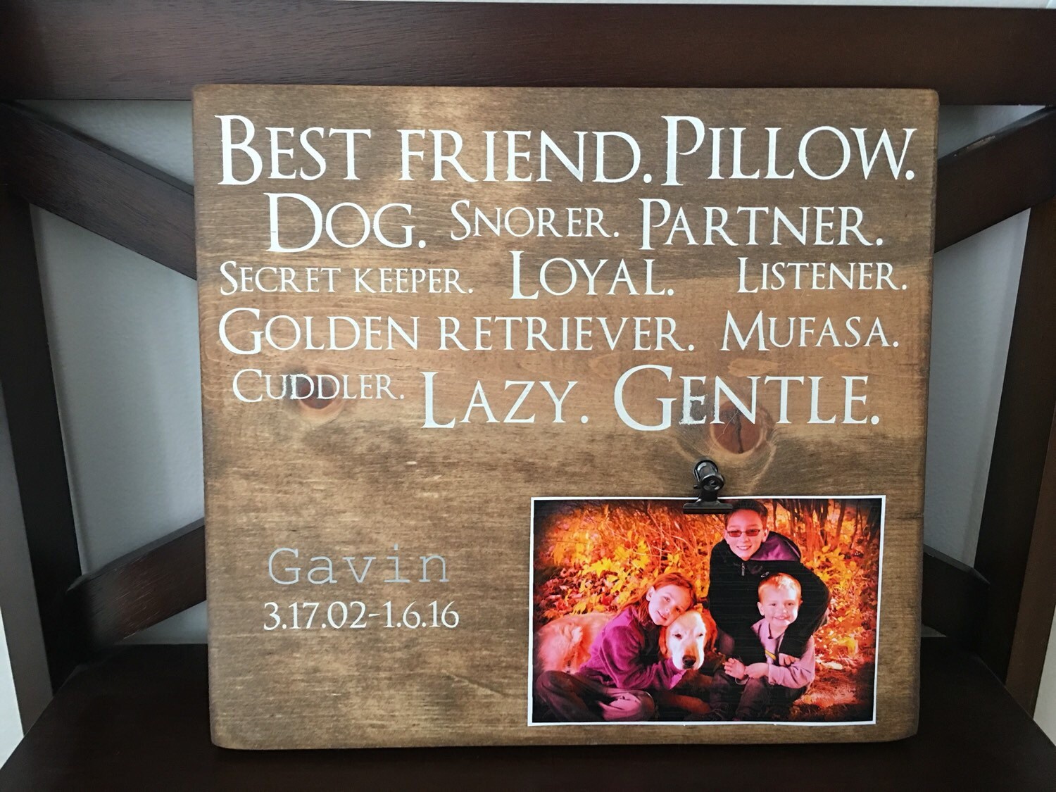 Pet memorial wall decor wood pet memorial grief gift