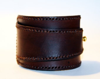 Leather cuff bracelet, brown handmade cuff, great bracelet, mens bracelet, womens bracelet, great gift, leather accessories