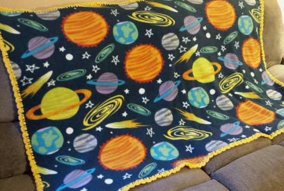 Outer Space Fleece Personalized Baby Blanket (BB278 ...