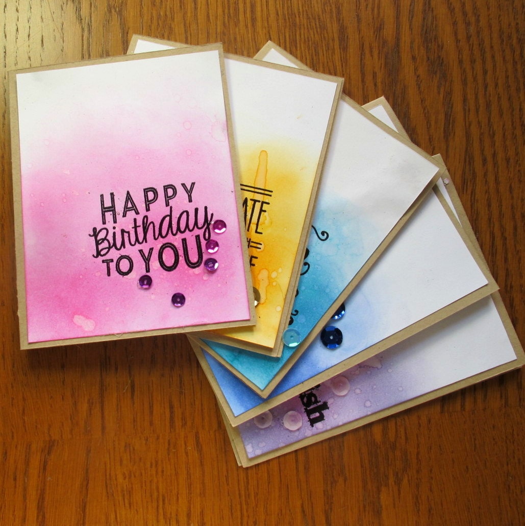 Set de tarjetas de cumpleaños hechas a mano tarjetas de Set de tarjetas de cumpleaños hechas a mano tarjetas de