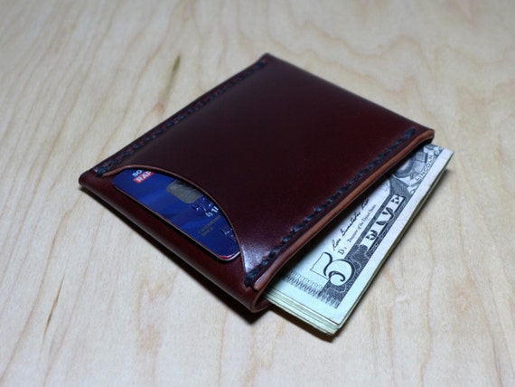 The Sawbuck Shell Cordovan Card and Cash Wallet- minimalist