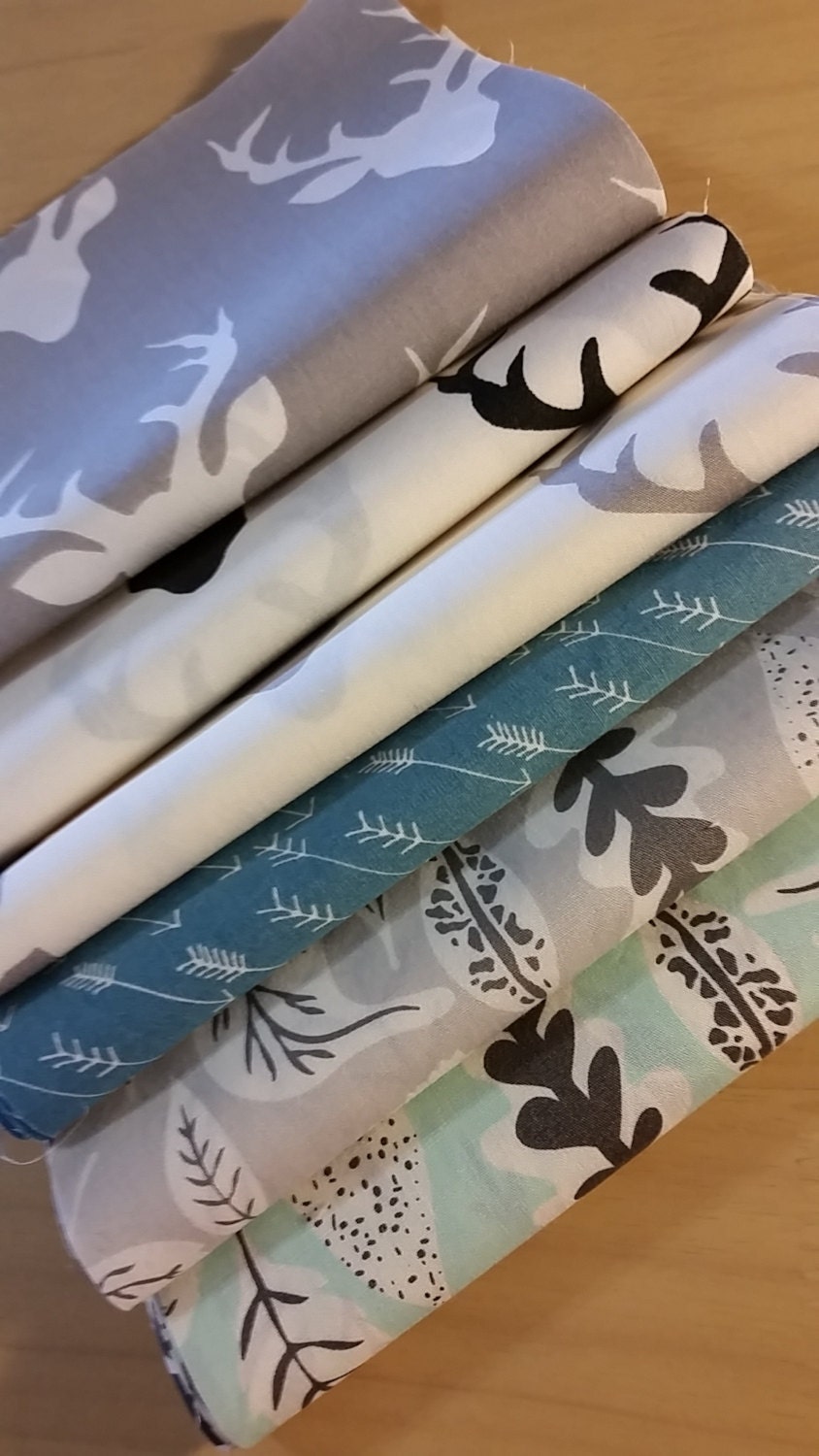 Art Gallery Quilt Kit Hello Bear fabric Deer elk buck