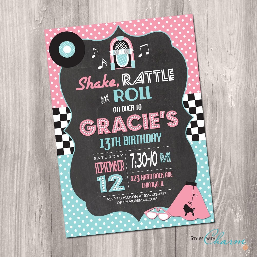 50S Party Invitations 5