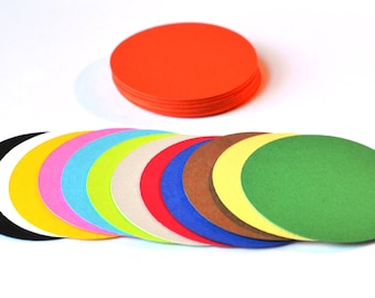 Circle Die Cuts - Set of 50 - All sizes and colors - Round Die Cuts - Paper Circles - Round - Circles - Die Cuts - 2" - 3" - 4"