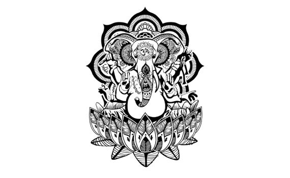 ganesha henna temporary tattoo set of 2 elephant tattoo ganesha henna temporary tattoo set of 2 elephant tattoo