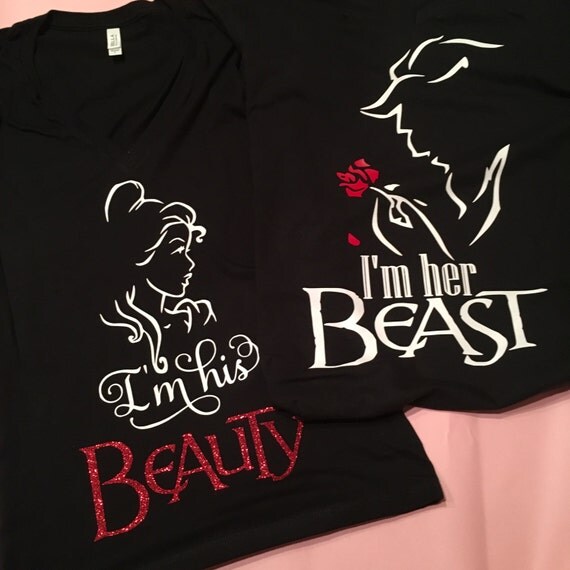 couple shirts beauty and beast