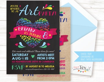 Art Party Invitation // Art Birthday Invitation // Art Birthday Party Invitation / Art Party Invite / Birthday Party Invitation // PRINTABLE