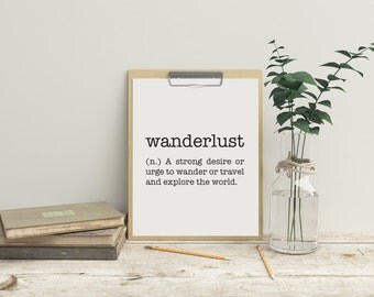 graduation gift wanderlust print travel quote print