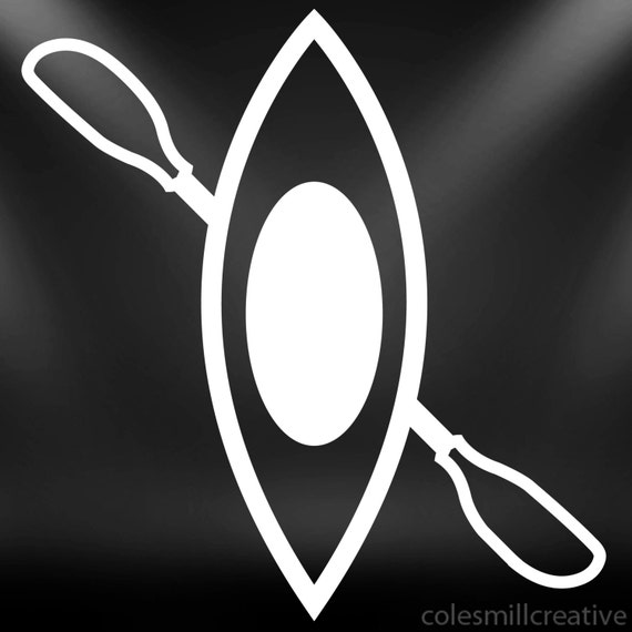 Items similar to Kayak decal, sticker, canoe, kayak, paddle, fishing