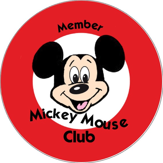 Mickey Mouse Club 1 inch Pin Back Button Perfect for park