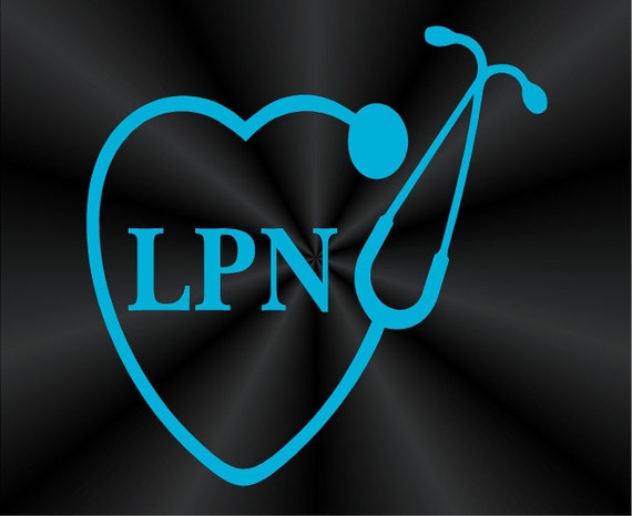 LPN Decals Stethoscope Decals Nurse Decals Laptop by TruLineDecals