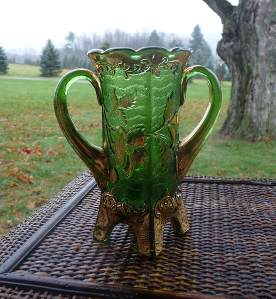 Victorian Era c.1899 U.S. Glass Company EAPG Green Glass
