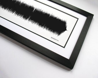 Smooth - Music Art Sound wave Print - Song Lyric Art, Band Poster