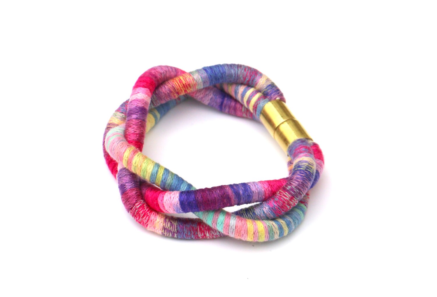 Colorful Fabric Braided Rope Bracelet Textile Bracelet