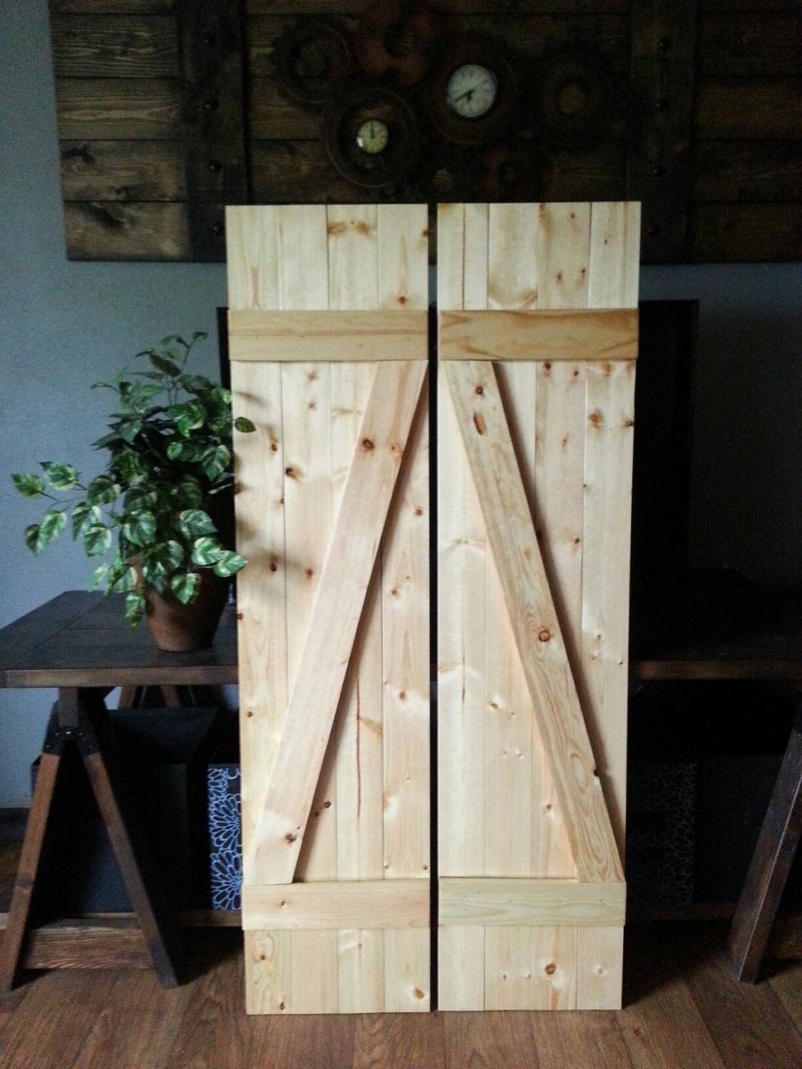 Z Bar Rustic Wood Shutters 60 Wooden Shutters