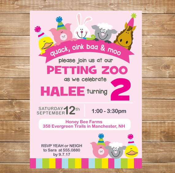 Petting Zoo Invitations 1