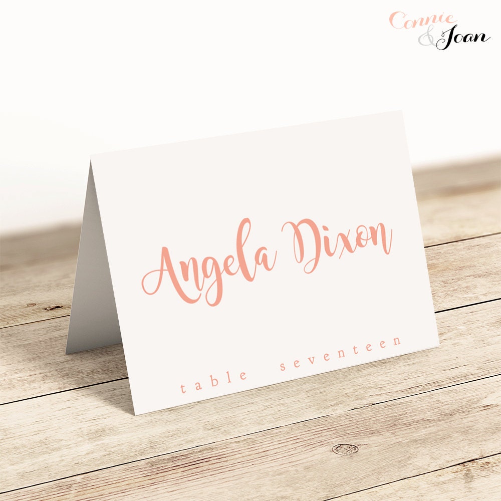 Folded Name Card Template