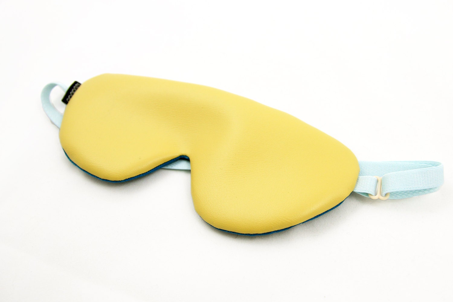 Sleep mask luxury eye mask yellow vegan leather by szududu