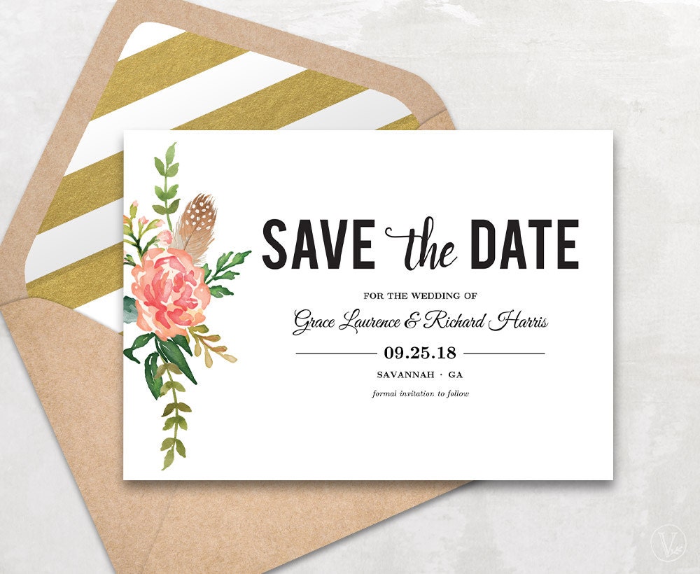 Save The Date Template Psd Free Download