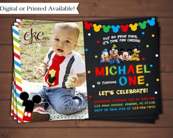 Mickey Mouse Invitation, Mickey Mouse Clubhouse Birthday Invitation