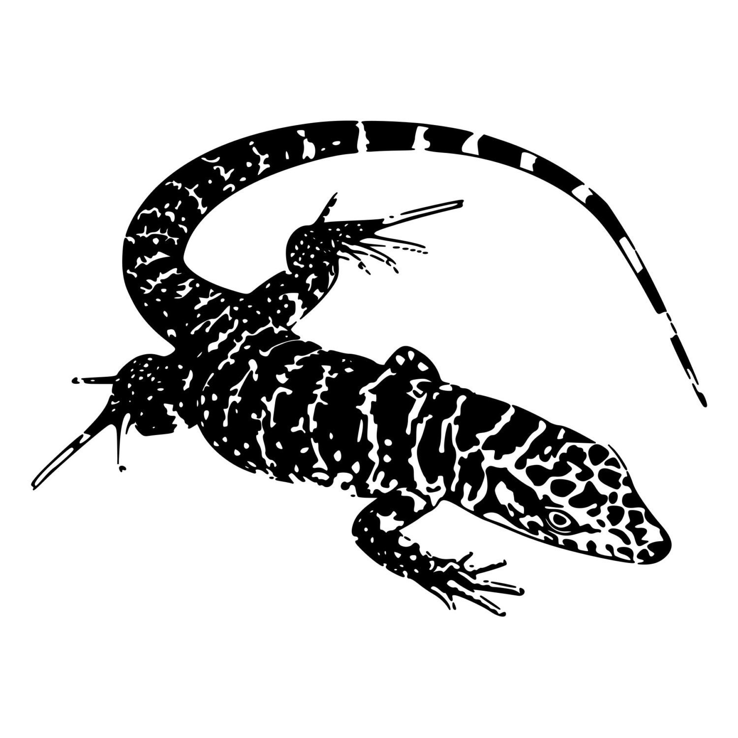 Tegu Lizard Die-Cut Decal Car Window Wall Bumper Phone Laptop