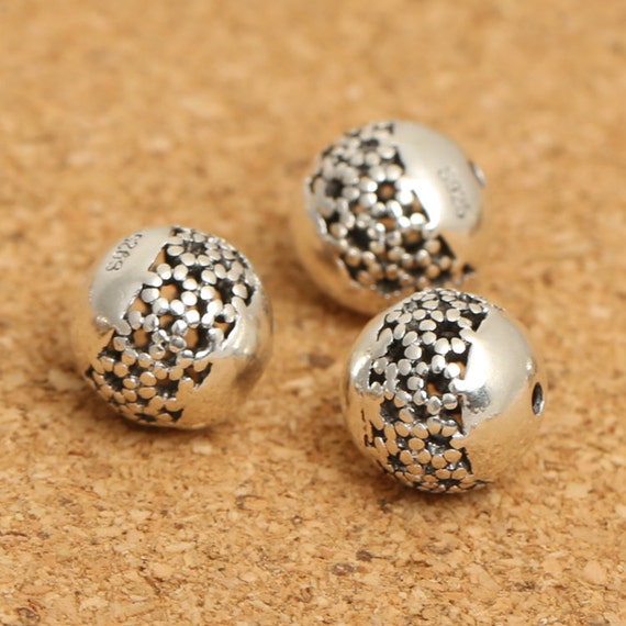 10mm Bali Sterling silver DIY Spacer Beads Wholesale by rosaryroom