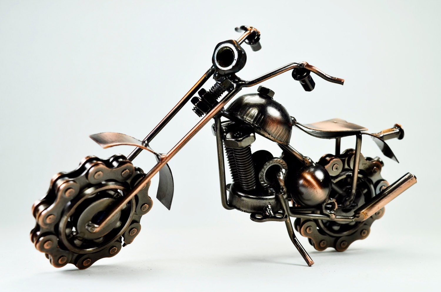 Metal sculpture Retro Classic Handmade Iron Motorcycle Model