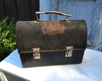 Old metal lunch box | Etsy