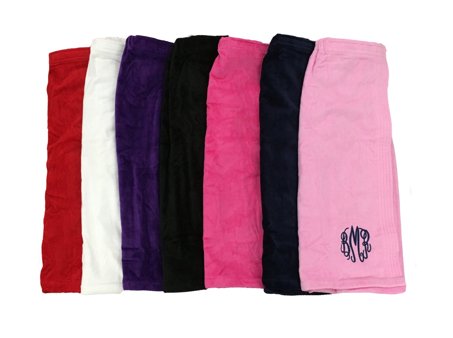 Monogrammed Terry Velour Spa Wrap Personalized Towel Wrap
