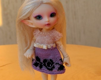 Sale! Knitted dress for Realpuki doll (free shipping)