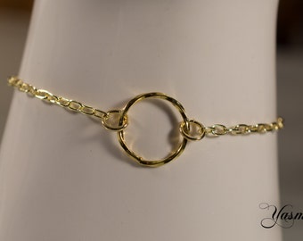 Circle gold plated on Silver 925