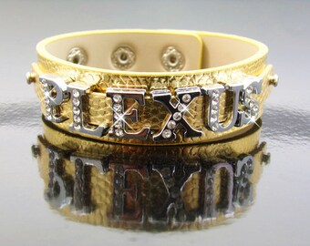 Plexus Swag Bracelet Plexus Rhinestone Slide Charm Bracelet 8mm Letters Plexus Rhinestone Bling Plexus Jewelry Accessories Monogram
