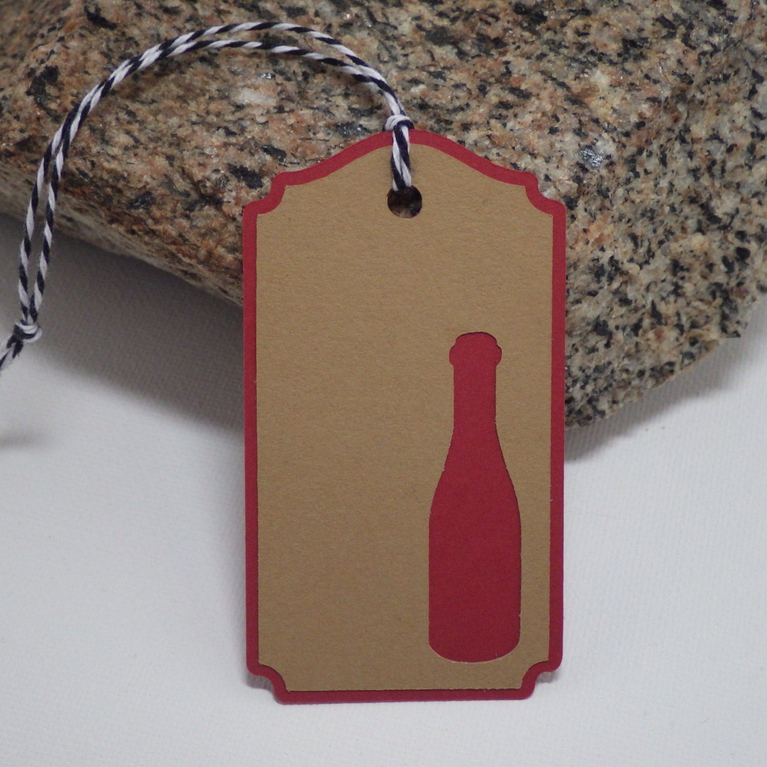 Wine bottle Tags Unstrung Choose your Color Custom