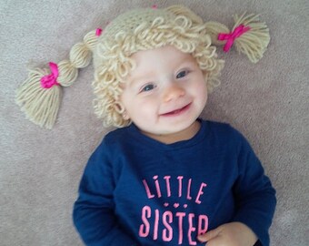 CABBAGE PATCH wig - cabbage patch kid inspired wig - crochet cabbage patch kid wig - crochet cabbage patch
