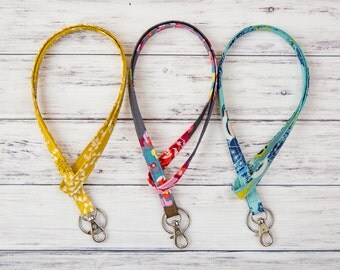 Lanyard- Key Lanyard- Teacher Lanyard- Nurse Gift- Id Badge Holder- Id Holder- Fabric Lanyard - Keychain- Badge Holder- Teacher Gift-