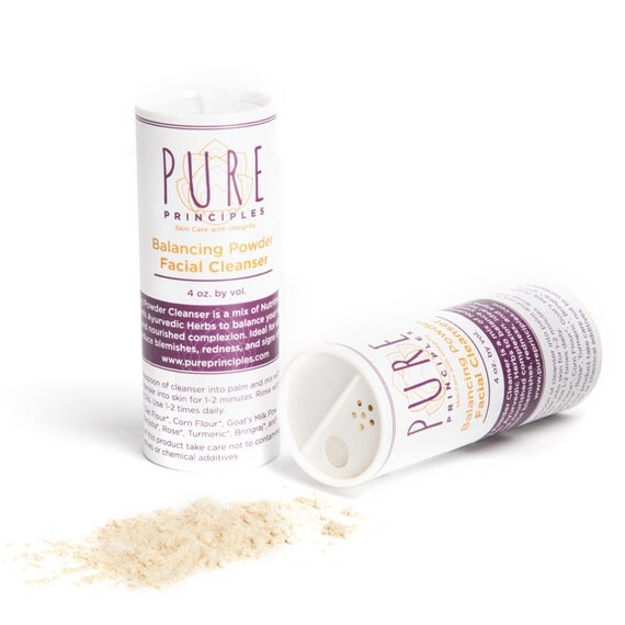 Organic Balancing Powder Facial Cleanser. Gently Exfoliate and