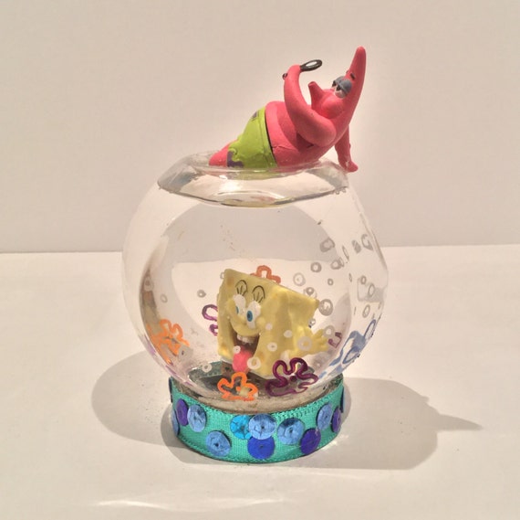 Personalized Snow Globe Spongebob by GingerspiceStudio on Etsy