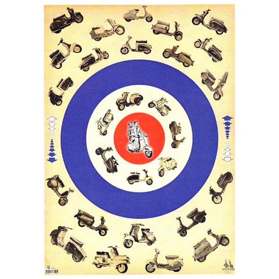 Decoupage Paper Scrapbook paper motorcycle motorbike retro