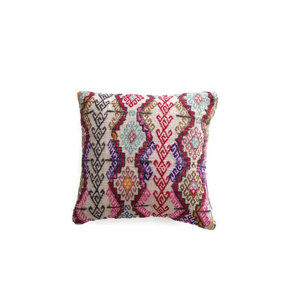 kilim pillow cover tribal throw pillow boho pillow turkish
