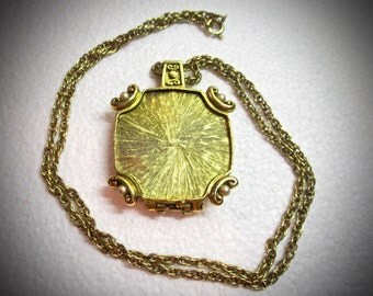 Vintage Corday Gold Tone Solid Perfume with Seed Pearls Perfume Pendant