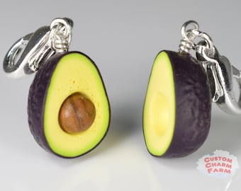 Avocado Charm Handmade miniature food jewelry - Hass variety!