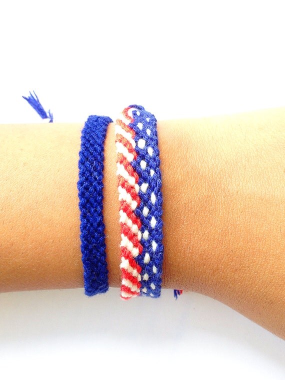 friendship bracelet set American flag bracelet patriotic
