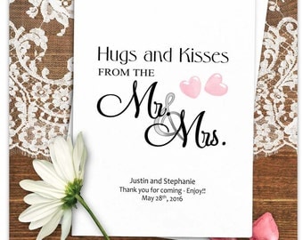 Personalized Wedding Candy Bags - Wedding Treat Bags - Candy Bags Wedding - Mr & Mrs - Love is Sweet - 24 BAGS WTB8mam