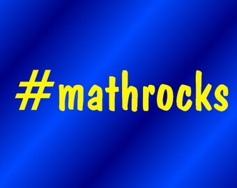 Mathrocks - #Mathrocks - Math Rocks - Vinyl Wall Decal - Math Decal - Hashtag Math - Math Wall Decal - Mathmatics Decal - Classroom Decor