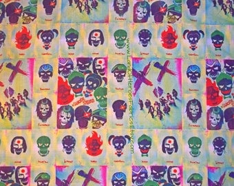 Suicide Squad on a Very Cool Cotton-Poly Fabric - By the Half-Yard or Yard