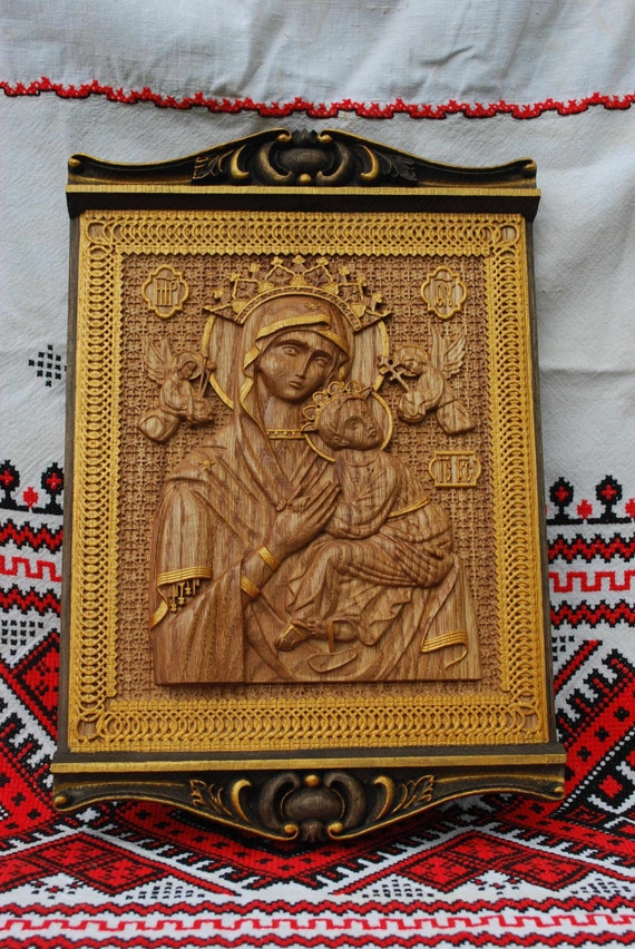 Wooden Icons of Our Lady and the saints