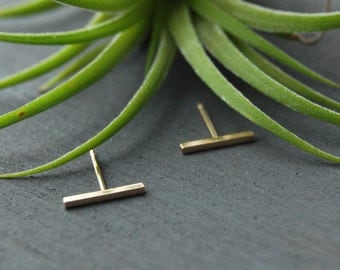 Gold Bar Earrings, Tiny Bar Earrings, Bar Earrings, Bar Studs, Tiny Bar Studs, Gold Filled Bar Studs,